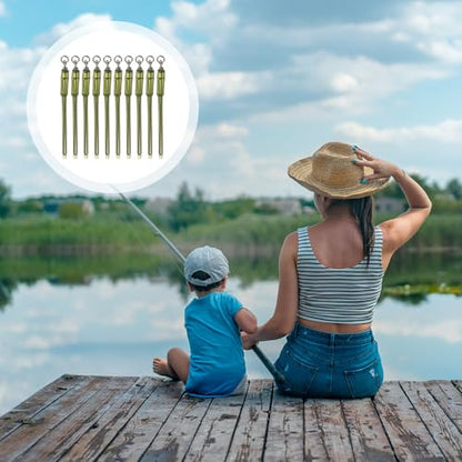 Toddmomy 10pcs Heavy-Duty Carp Fishing Rolling Swivels Portable Fishing Accessory Compact Connector for Various Methods Outdoor Tackle Small Flexible Links