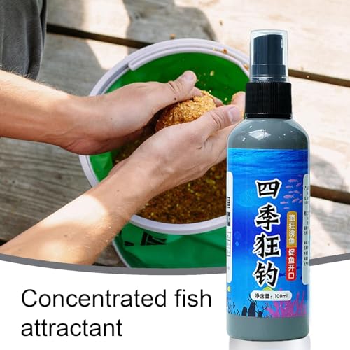 Fish Attractant Spray - Scented Fishing Lure Enhancer, Bass & Trout Bait Booster | High Concentrated Scent Fish Attractants Fishing Lures Baits, Effective Bait Fishing Agent for Trout Tilapia Shrimp