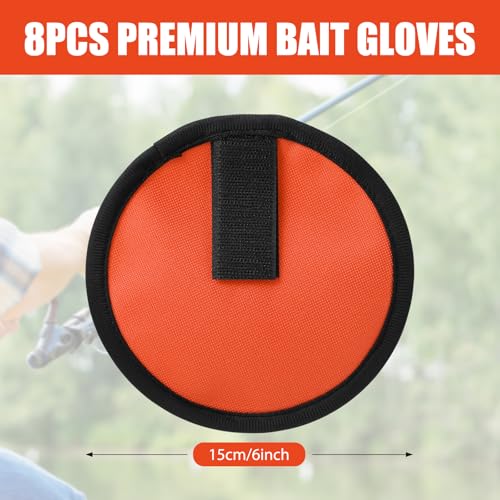 8 Pack Fishing Lure Covers，Lure Wraps for Fishing Rod，Fishing Hook Bait Covers - color: Orange Yellow