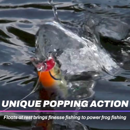 SNAG Proof Zoo Pop Topwater Lure | Weedless Design for Bass Fishing | Dark Gill, 3/8 oz.