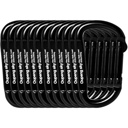 Carabiner Clip - Heavy Duty Carabiners 800lbs-13KN (2922 lbs) Carabeaner D Ring Shape,Key Chain Clip Hook,Keychain Clip,Multipurpose for Camping, Hiking,Backpacking or Other Outdoor Activities. - style: 24PCS 2.5 Inch(800 lbs)