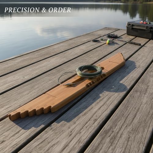 Anglers Carbon Fiber Fishing Line Ruler Board for Precise Knot Tying and Line Management, Portable Measuring Station - size: 25.59 x 3.35 x 1.57 in