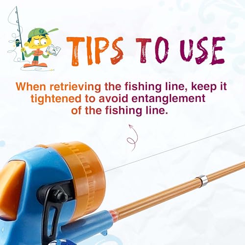 Kids Fishing Pole, Telescopic Fishing Rod, Toddler Collapsible Fishing Rod and Reel Combo with Tackle Box, Fishing Line, Bobber, and Soft Lures for Boy, Girl, Youth, Beginner, Over 4 Years Old - color: pink+orange