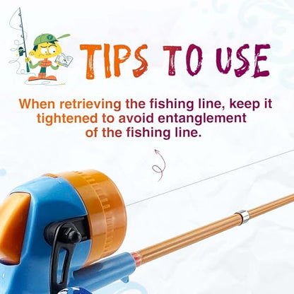 Kids Fishing Pole, Telescopic Fishing Rod, Toddler Collapsible Fishing Rod and Reel Combo with Tackle Box, Fishing Line, Bobber, and Soft Lures for Boy, Girl, Youth, Beginner, Over 4 Years Old - color: pink+orange