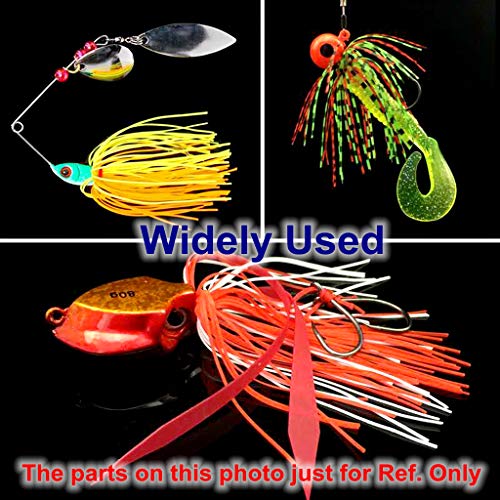 Silicone Jig Skirts Material Squid Rubber Jig Head Lures Spinnerbaits Buzzbaits Fly Fishing Material Crystal Flash bass jig Skirts Replacement Fishing DIY Accessory - color: 10 Bundles