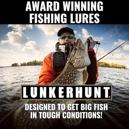 Lunkerhunt - Topwater Fishing Lures for Bass Trout Fishing | Combat Frog Lure for Big Fish | Award Winning Hollow Body Frog Fishing Bait with Weedless Hooks - color: Leopard