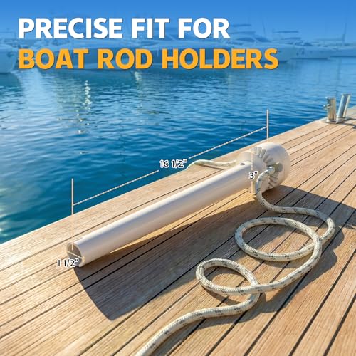 Salcod Boat Fender Rod Holder, Line Adjuster with Easy-Grip Head, 1 Pack | Fits Compatible Rod Holders, Holds Fender Line for Height Adjustment, Non-Slip Plastic Grip Head, No-Drill Docking Setup - size: 1 Pack
