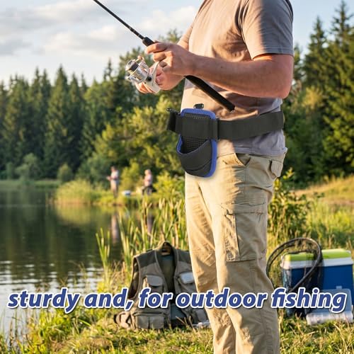 Milltrip Fishing Waist Belt, Lightweight Waist Fishing Rod Holder Oxford Fabric Belt Strap Angling Tools Accessories