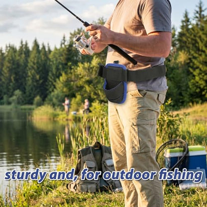 Milltrip Fishing Waist Belt, Lightweight Waist Fishing Rod Holder Oxford Fabric Belt Strap Angling Tools Accessories