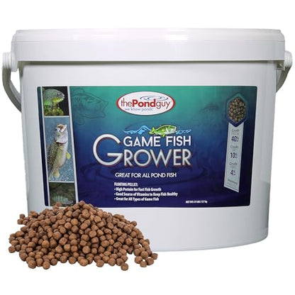 The Pond Guy Game Fish Grower Floating Pellet Food, 17 lbs | Complete aquatic nutrition for bass, trout, & catfish in freshwater ponds & lakes with balanced daily feeding