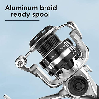 [ 2024 Portable] Travel Fishing Spinning Reel, Smooth 10+1 Stainless BB Fishing Reels for Freshwater, Ultralight Graphite Frame with Carbon Fiber 20LBs Drag Max, 6.2:1 Gear Ratio Reel for Catfish Bass