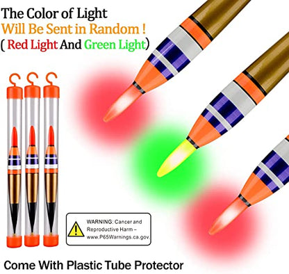 QualyQualy Led Lighted Bobbers Fishing Floats and Bobbers Light Up Bobbers Night Lighted Bobbers for Night Fishing 1/8oz 1/4oz 3/8oz 3Pcs - color: 3Pcs Size 2