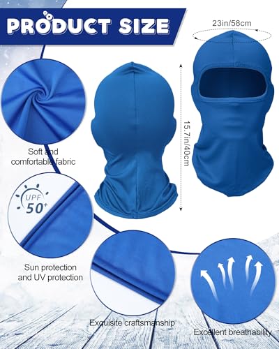 Geyoga 12 Pcs Cooling Balaclava, UV Sun Mask for Men Women, Summer Breathable Helmet Liner for Motorcycle Fishing - color: Mixed, style: Ocean