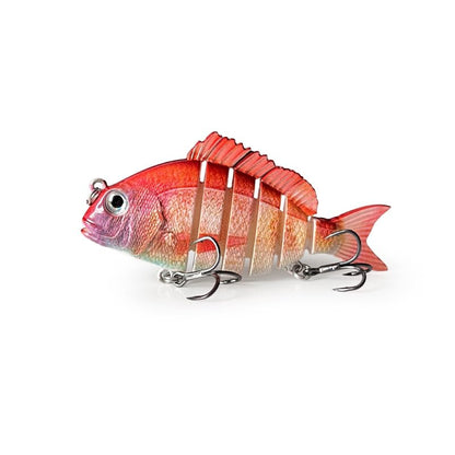 3pcs Multi-Jointed Panfish Bluegill Swimbait Hard Sinking Bass Fishing Lure with Sharp Treble Hooks, Lifelike Fishing Lures for Bass Trout Walleye Crappie, Amazing Swimbaits Gift - color: 02-3.15inches
