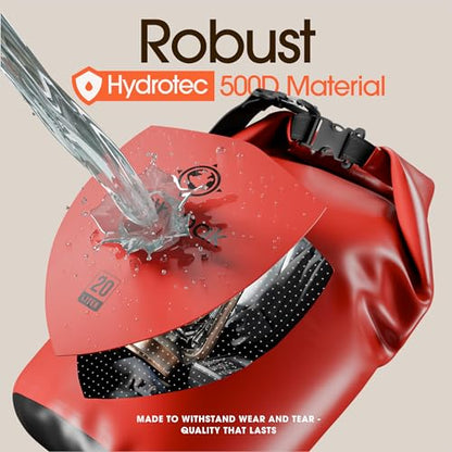 Earth Pak Waterproof Dry Bag - Roll Top Waterproof Backpack Sack Keeps Gear Dry for Kayak with Waterproof Phone Case - color: Red, size: 5L