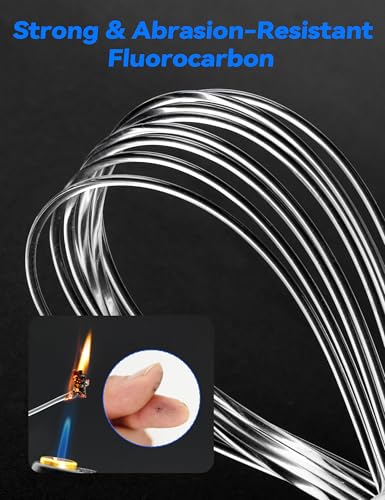 BLUEWING Monofilament Wind-on Leader High Strength Mono Loop to Loop Fishing Leader Line for Vertical Jigging, Swordfish & Trolling - size: 100lb / 50ft, style: Fluoro