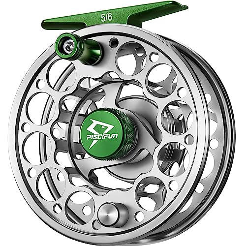 Piscifun Sword Fly Fishing Reel, CNC-Machined Aluminum Alloy Fly Reel - size: 5/6wt, style: Gunmetal-without Line