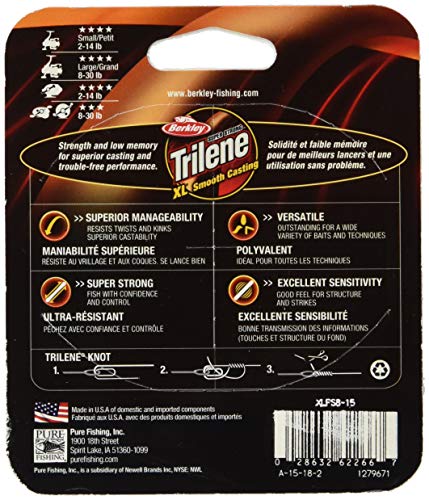 Berkley Trilene XL Monofilament Fishing Line - color: Clear, size: 1000yd, style: 6lb Test