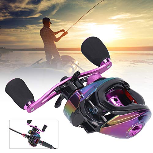 Baitcaster Reels, Magnetic Brake System Bait Caster Reel High Speed Gear Ratio 8.1:1 Low Profile Baitcasting Fishing Reel - size: Right Hand
