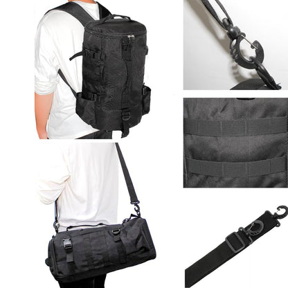 Lightweight Fishing Tackle Backpack Professional Water-Resistant All-in-One Rod Holder & Gear Storage - color: B-black