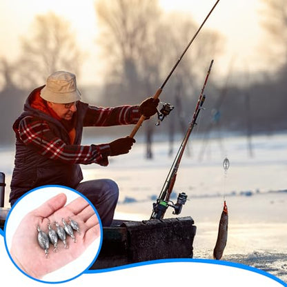 MorningRo 24/40 Pcs Fishing Trolling Weights Sinker Lead Fishing Inline Weights Egg Sinkers with Inner Swivels Saltwater Freshwater Gear Catfish Bass 1/4oz, 1/2oz 3/4oz,1oz, Mixed Size - color: 5 Size