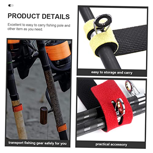 BESPORTBLE 6Pcs Fishing Rod Straps Fishing Pole Wraps for Organizing Rods for Badminton Golf Clubs More Durable Elastic Bands Camo