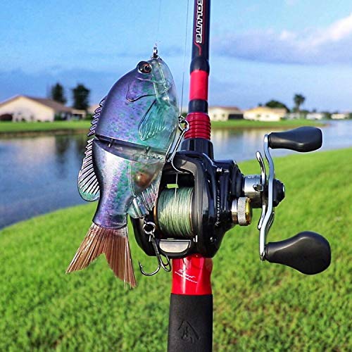 TRUSCEND Swimmax Easy Catch Fishing Lures with BKK Hooks, Wiggling, Vibrating, Rattling and Gurgling for More Bite, Heavy-Duty Dyneema Fiber Jointed Swimbaits for Bass, Trout, Walleye, Crappie, Pike - color: I-4.7",0.8oz