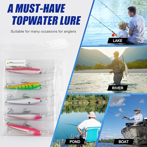 OROOTL Minnow Jerkbait Fishing Lures, 10pcs Deep Diving Jerk Baits Kit Saltwater Trolling Lures Lifelike Swimbaits Hard Lure for Bass Trout Walleye Bluefish Saltwater Freshwater