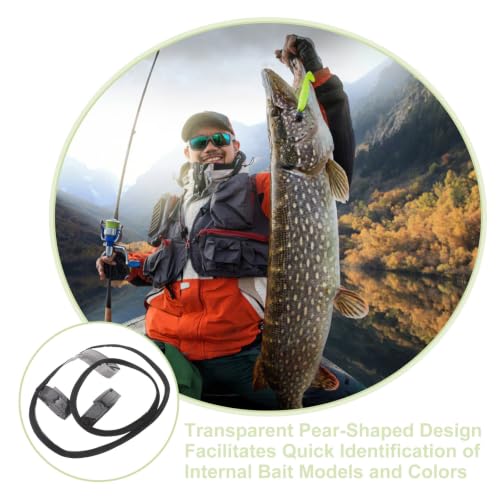 VICASKY Fishing Lure Wraps for Tackle Storage Wraps Pear Shaped 8pcs with Pvc Material, Anti Tangle Compartments and Crack Resistant Hook Protector Pouch in Backpacks and Saltwater Trips
