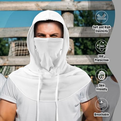 Frienda 6/9/12 Pcs Balaclava Ski Mask UV Protection Hood Breathable Full Head Mask Face Cover for Men Women Cycling Fishing - color: White