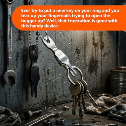 Split Ring Pliers Fishing Lure Tool for Small Rings Mini Key Ring Opener | Stainless Steel Micro Tweezers to Open Small Jump Rings for Jewelry Making and Quick Hook Removal 2 Pack