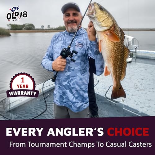 OLD18 Kinetic Rod - 30-Ton Carbon, Enhanced Sensitivity for Precision Strikes, Coated Stainless Guides, Ideal for Freshwater and Inshore Species - Split Grip for Comfort - size: 7'0"