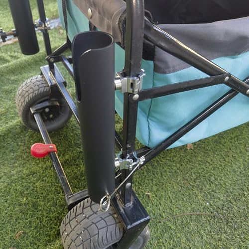 Rod Holders - Ideal for Wagons, Gardening Wagons, Gorillas and Campers, Golf carts. Clip-on mounting. - color: black aluminum