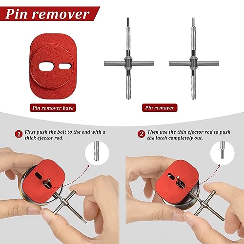 THKFISH Fishing Reel Repair Tool Kit, 13 Pcs Fishing Reel Bearing Tool Kit Remover Reel Bearing Remover Kit for Baitcasting Reel Lightweight DIY Use Tools