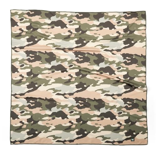 MISSION Cooling Bandana - Lightweight & Breathable - Cools Up to 2 Hours - UPF 50 Sun Protection - Machine Washable - color: Classic Camo Safari