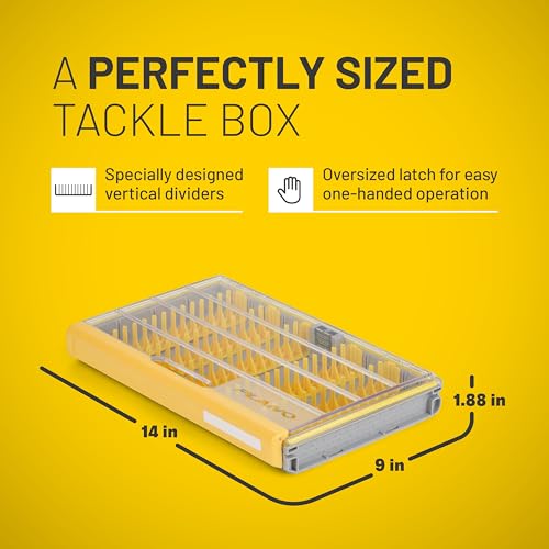 Plano EDGE Master Jig/Bladed Jig Box, Transparent/Yellow - size: One-Size, style: Jig Tackle Storage