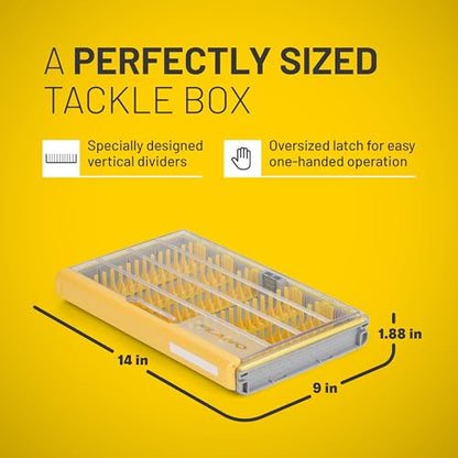 Plano EDGE Master Jig/Bladed Jig Box, Transparent/Yellow - style: Jig Tackle Storage