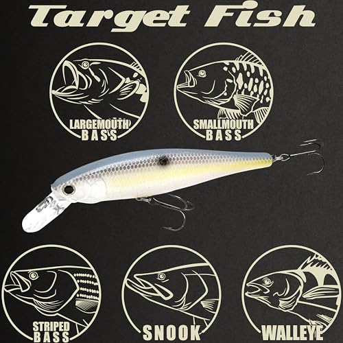 LUCKY CRAFT Pointer 100SP, Jerkbait Side by Side Action Tournament Winning Perfect Wobbling Freshwater Lake Bass Fishing Champion Bait - color: 172 Sexy Chartreuse Shad