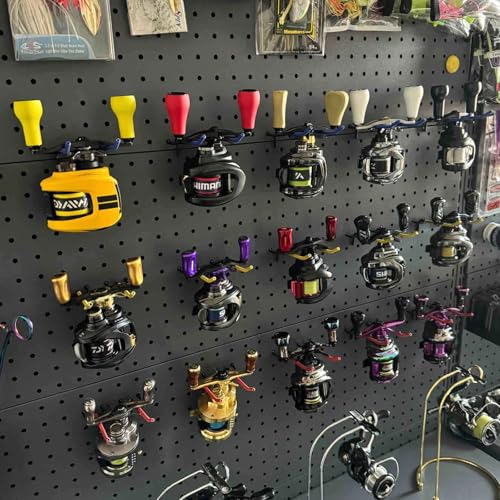 Baitcasting Fishing Reel Holder Reel Storage Holder Fishing Reel Wall Mount Rack (Baitcasting, 6) - style: Baitcasting Use