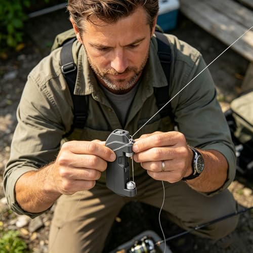 Electric Lure GT Knotter, Professional Fishing Tool, 2026 Upgraded Fishing Line Automatic Tying Device, Machine Tying Device Fishing Hook Tier Knots Lure Tool for Fishing Lovers - color: Black#A