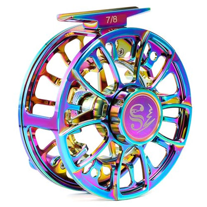 Sougayilang Fly Fishing Reel, Size 5/6,7/8 CNC-Machined Aluminum Alloy Fly Reel,Powerful Lightweight Fly Reels for Trout Fishing - size: 7/8 wt