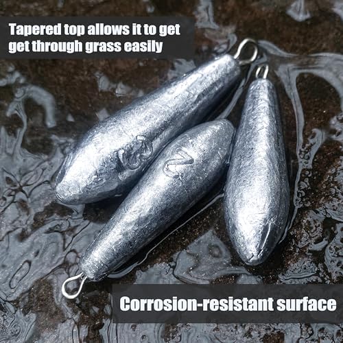 Drop Shot Fishing Weights Sinkers for Saltwater Freshwater Fishing - style: 4 5 6 8 Ounce-4pcs