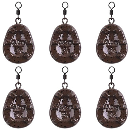 Carp Fishing Weight Sinkers,Coated Tapered Flat Pear Carp Fishing Sinkers with Rolling Swivel Carp Coarse Fishing Gear Tackle 2oz 2.5oz 3oz 3.5oz 4oz - size: 3oz-6pcs, style: Flat Pear Shape