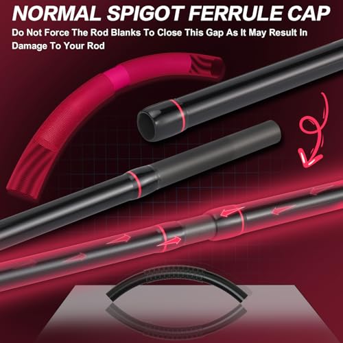 Sougayilang Surf Fishing Rod and Reel Combo, 4 Piece MH/H Saltwater Fishing Combo with 5000 Size Spinning Reel(12'/15') - color: gray, size: 10ft-Spinning-4Pc-Heavy