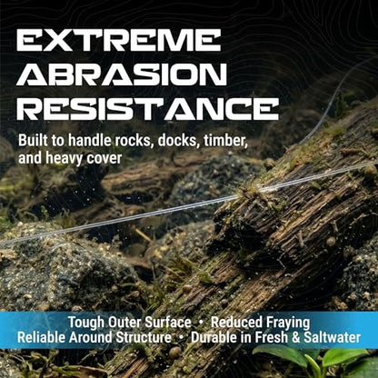 Reaction Tackle 100% Pure Fluorocarbon Fishing Line - High Strength, Abrasion-Resistant, Fast-Sinking, Virtually Invisible - Saltwater and Freshwater Leader Line - color: Clear, size: 10lb (125 Yards)