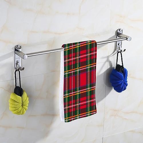 Pehede Tartan Plaid Hand Towel Traditional Red Black,Green Scottish Christmas New Year Soft Guest Face Bath Towel Bathroom Decorations Thin Kitchen Tea Dish Towels 15 x 30 inch - color: Tartan Plaid