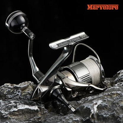Reel Stand 1.7 inches (44 mm) Protect Reel from Rock Compatible for Shimano Stradic Stella Vanford, Daiwa Certate Exist - color: Black Silver