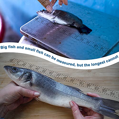 4 Pieces 40 Inch Fish Rulers Fish Measuring Tape Sticker for Boat Transparent Waterproof Adhesive Ruler Tape Fishes Measure Board for Fishing Accessories(Black) - color: Black