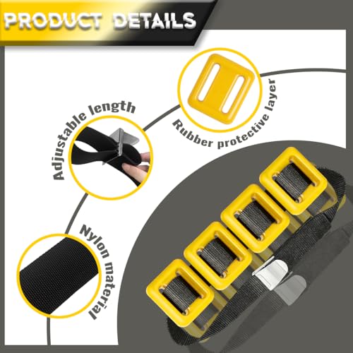 4 Pcs Scuba Weight Belt,Diving Weight Belt with Metal Block Buckle Coated Dive Weights Nylon Dive Belt Suitable for Free Diving - color: Yellow, size: 1.1lb