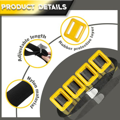 4 Pcs Scuba Weight Belt,Diving Weight Belt with Metal Block Buckle Coated Dive Weights Nylon Dive Belt Suitable for Free Diving - color: Yellow, size: 1.1lb